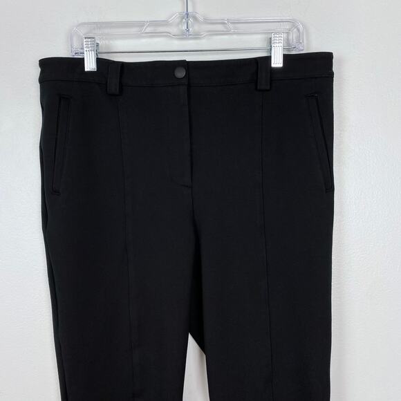 Talbots Pleated Ankle Zip Pant Black Career Ankle Slant Pockets Work Size 14 - Picture 2 of 11